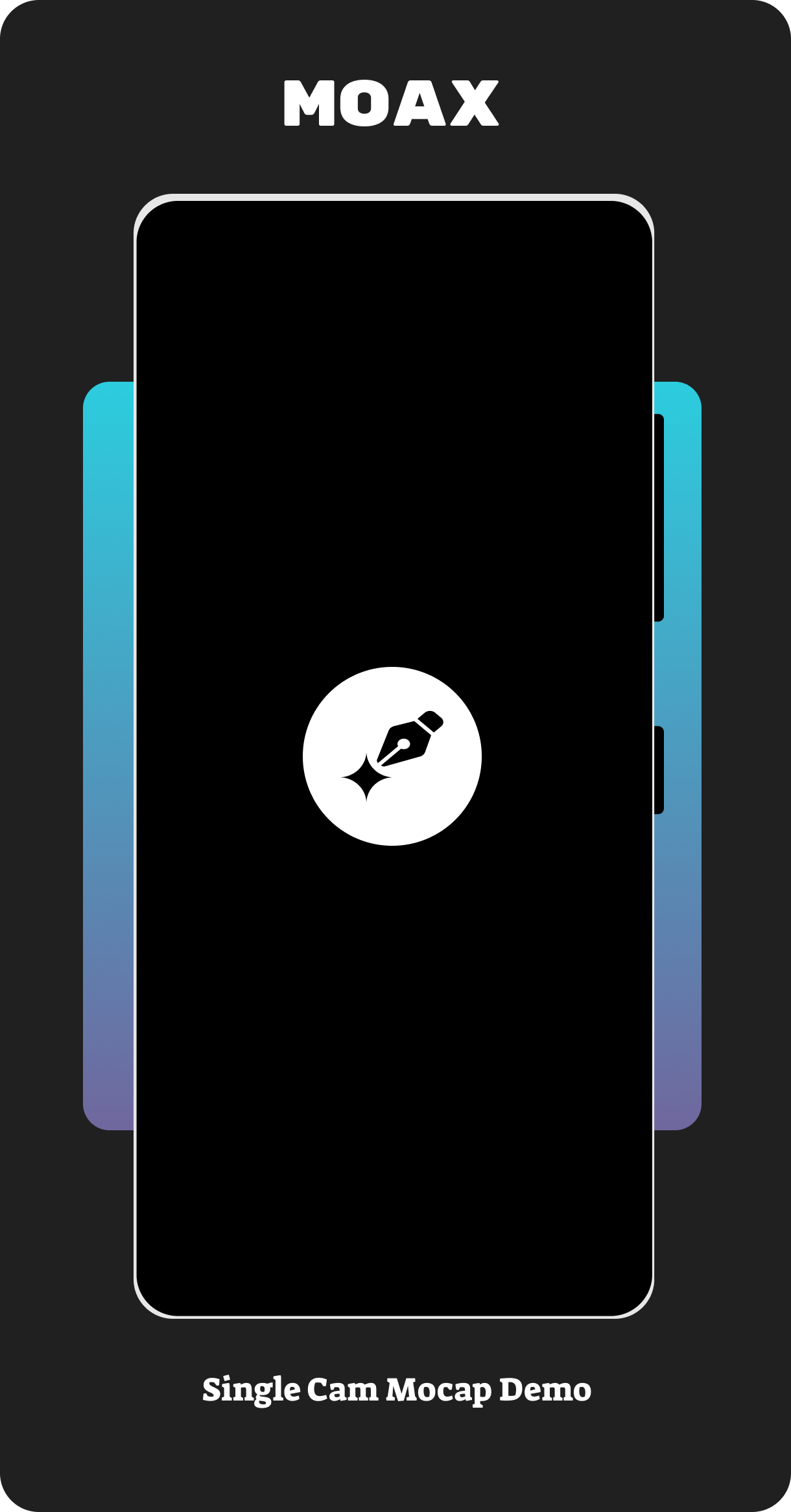 Moax motion capture app running on an Android phone